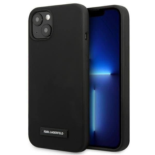 Karl Lagerfeld iPhone 13 Skal Silicone Plaque - Svart
