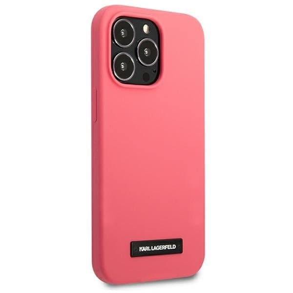 Karl Lagerfeld iPhone 13 Pro Skal Silicone Plaque - Fuchsia