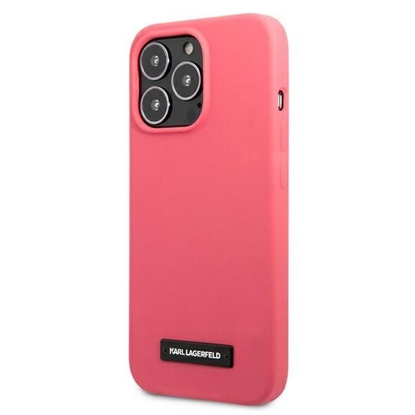 Karl Lagerfeld iPhone 13 Pro Skal Silicone Plaque - Fuchsia
