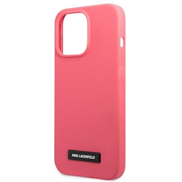 Karl Lagerfeld iPhone 13 Pro Skal Silicone Plaque - Fuchsia
