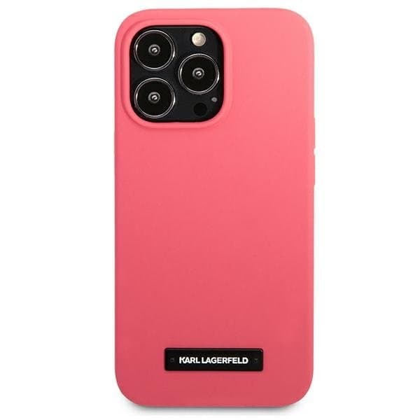 Karl Lagerfeld iPhone 13 Pro Skal Silicone Plaque - Fuchsia