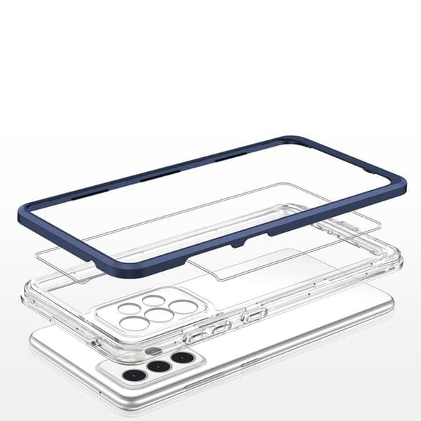 Galaxy A33 5G Skal Clear 3in1 Frame Gel - Blå