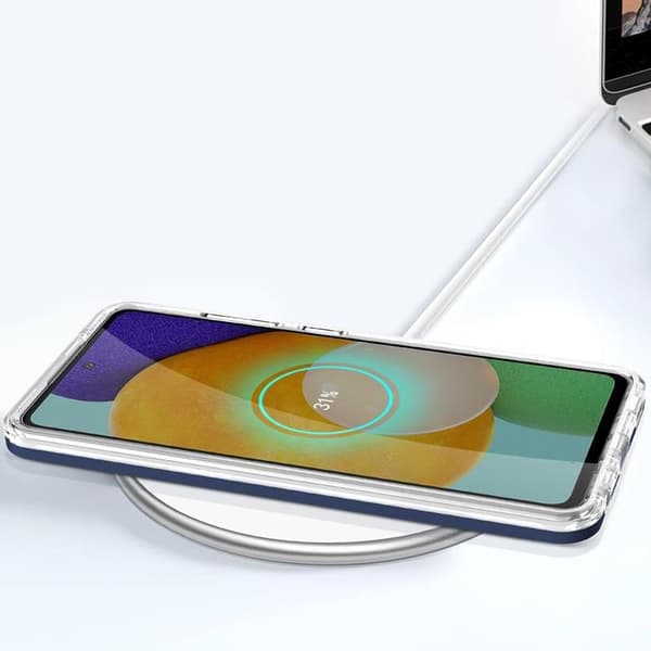 Galaxy A33 5G Skal Clear 3in1 Frame Gel - Blå