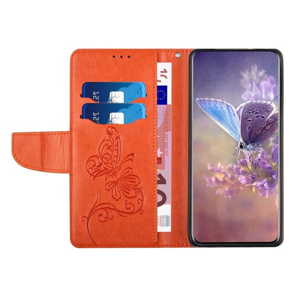Fjärilar iPhone 13 Pro Max Plånboksfodral - Orange