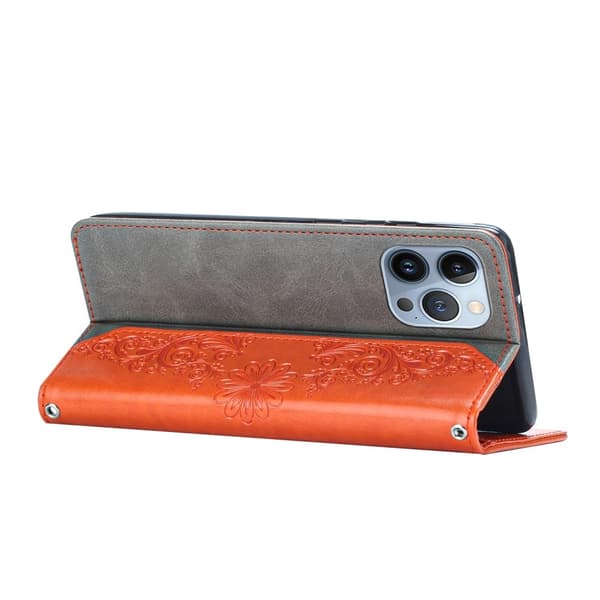 Fjärilar iPhone 13 Pro Max Plånboksfodral - Orange