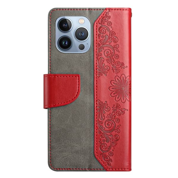 Fjärilar iPhone 13 Pro Max Plånboksfodral - Röd