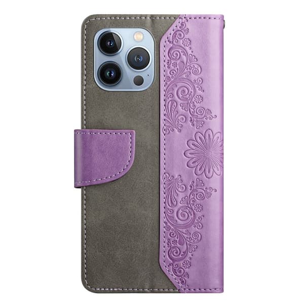 Fjärilar iPhone 13 Pro Plånboksfodral - Lila