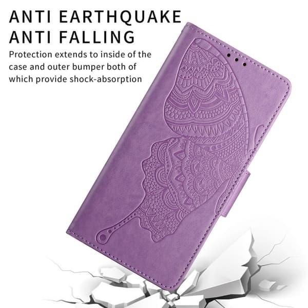 Fjärilar iPhone 13 Pro Plånboksfodral - Lila
