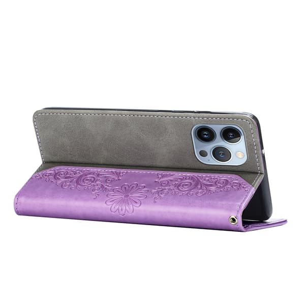 Fjärilar iPhone 13 Pro Plånboksfodral - Lila