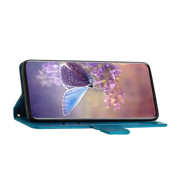 Fjärilar iPhone 13 Pro Plånboksfodral - Blå