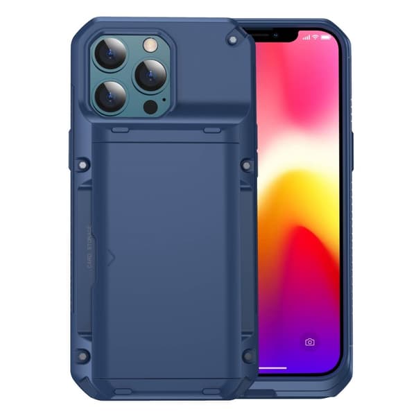 iPhone 13 Pro Max Skal Med Kortfack - Blå