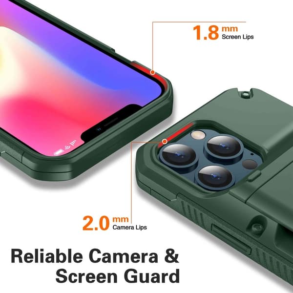 iPhone 13 Pro Max Skal Med Kortfack - Grön