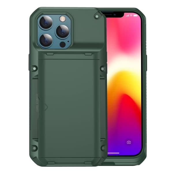 iPhone 13 Pro Max Skal Med Kortfack - Grön