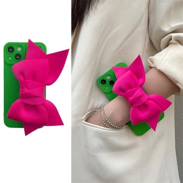 Bowknot Handrem iPhone 7/8/SE 2020/SE 2022 Skal - Magenta
