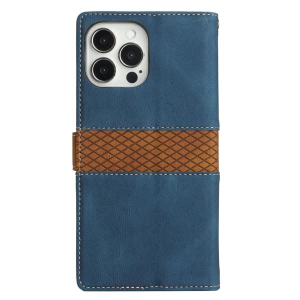 Splicing Design iPhone 13 Pro Plånboksfodral - Blå