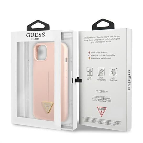Guess iPhone 13 mini Skal Silicone Triangle - Rosa