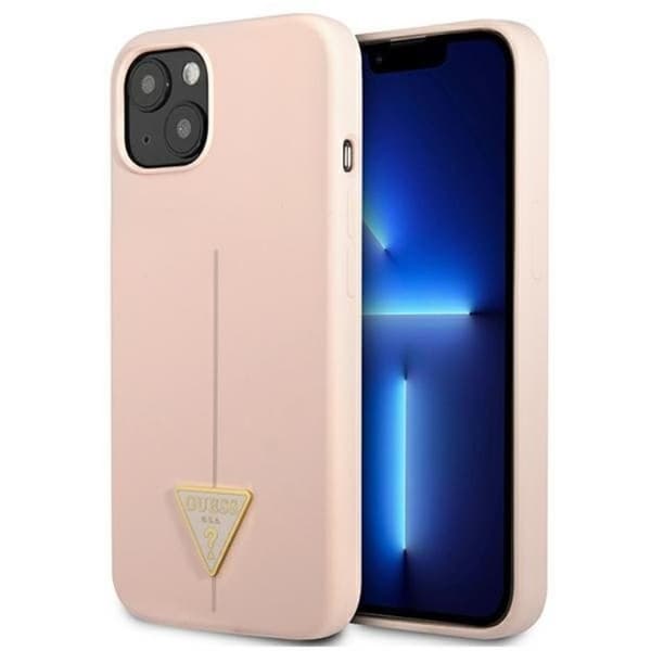 Guess iPhone 13 mini Skal Silicone Triangle - Rosa