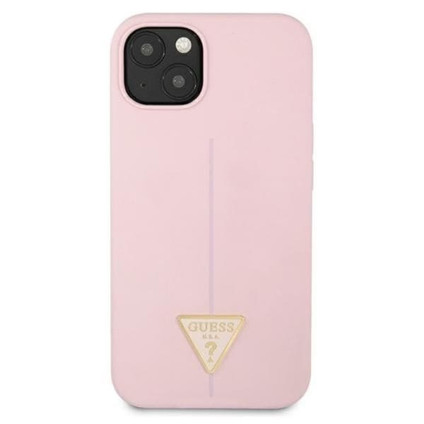 Guess iPhone 13 Skal Silicone Triangle - Lila
