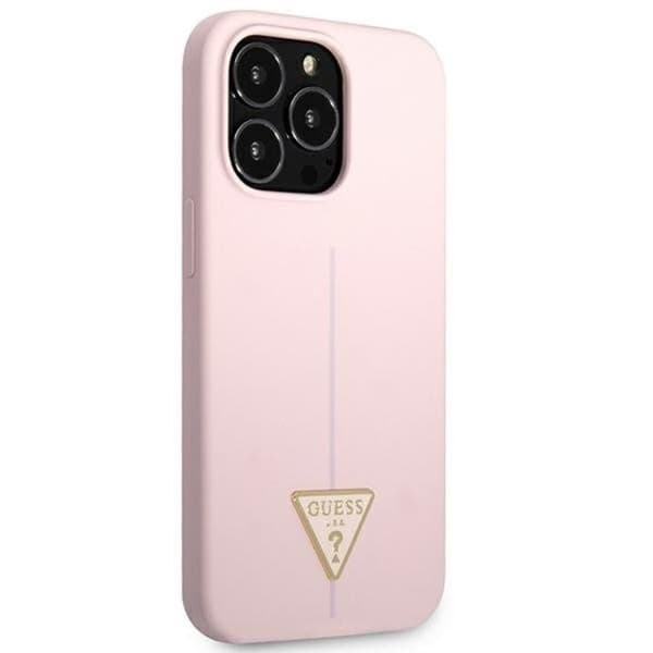 Guess iPhone 13 Pro Max Skal Silicone Triangle - Lila