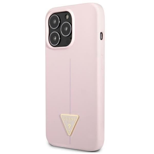 Guess iPhone 13 Pro Max Skal Silicone Triangle - Lila