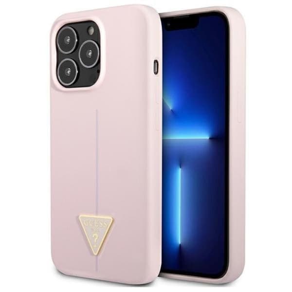 Guess iPhone 13 Pro Max Skal Silicone Triangle - Lila