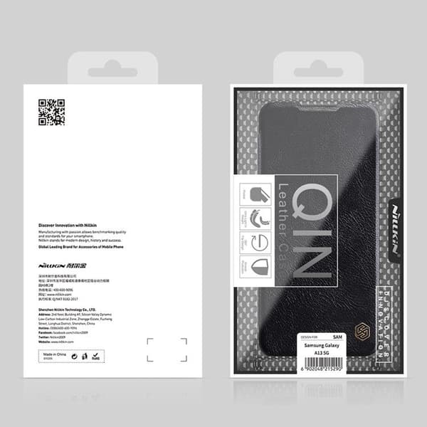 Nillkin Galaxy A13 5G Fodral Qin läder Holster - Brun