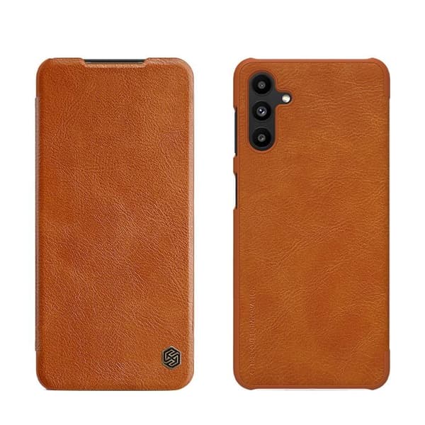 Nillkin Galaxy A13 5G Fodral Qin läder Holster - Brun