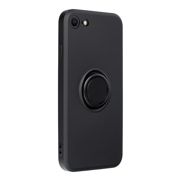 Forcell iPhone 7/8/SE (2020/2022) Skal Silikon Ring - Svart