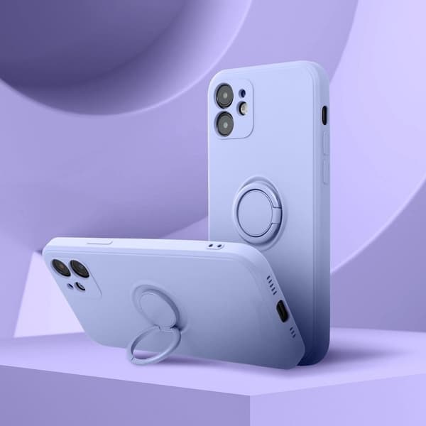 Forcell iPhone 7/8/SE (2020/2022) Skal Silikon Ring - Violett