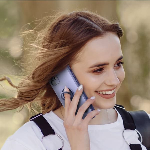 Forcell iPhone 7/8/SE (2020/2022) Skal Silikon Ring - Violett