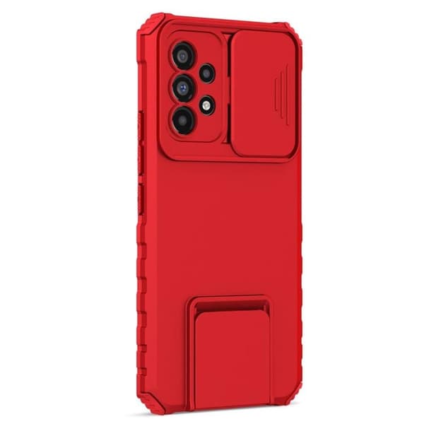 Galaxy A33 5G Skal Kickstand Kameraskydd Slide - Röd