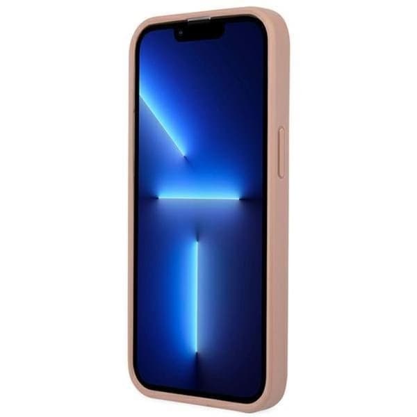 Guess iPhone 13 Pro/13 Skal Saffiano Triangle Logo - Rosa