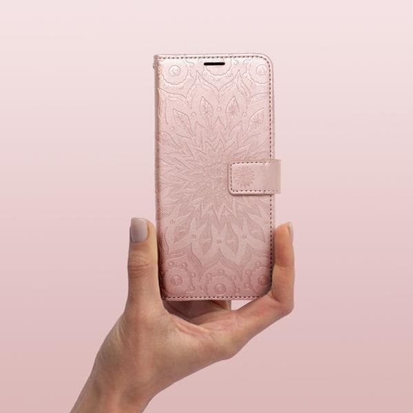 Forcell Galaxy A12/M12 Fodral Mezzo - Mandala Rosa guld