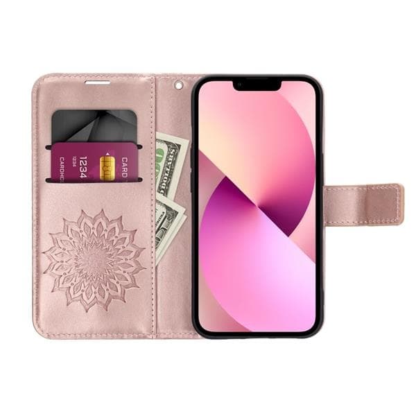 Forcell Galaxy A12/M12 Fodral Mezzo - Mandala Rosa guld