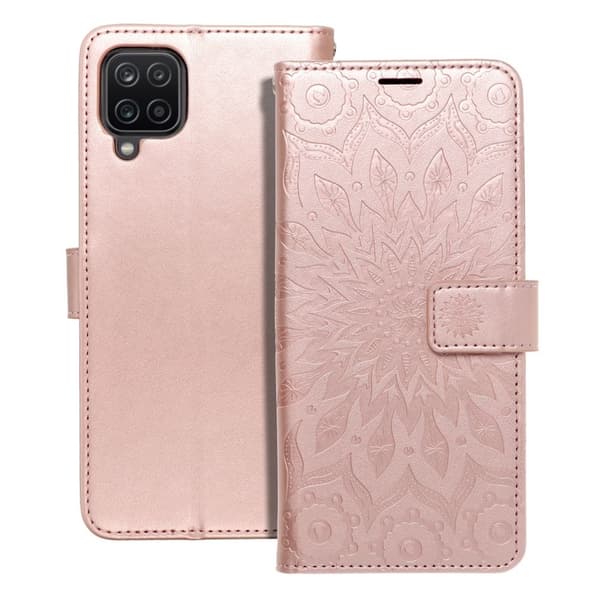 Forcell Galaxy A12/M12 Fodral Mezzo - Mandala Rosa guld