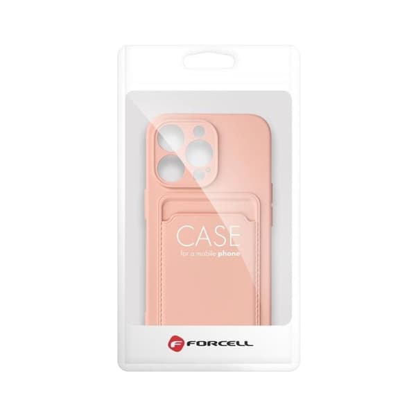 Forcell iPhone 12/12 Pro Skal Korthållare - Rosa
