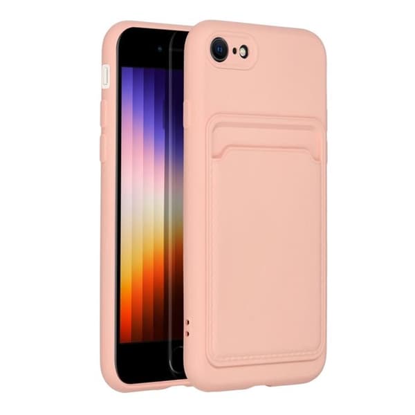Forcell iPhone 7/8/SE (2020/2022) Skal Korthållare - Rosa
