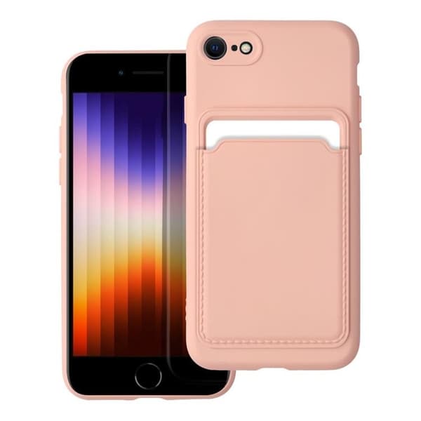 Forcell iPhone 7/8/SE (2020/2022) Skal Korthållare - Rosa