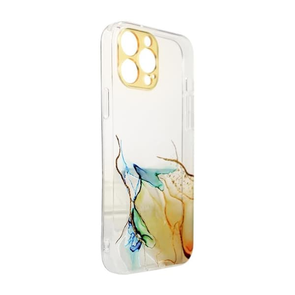 iPhone 13 Pro Max Skal Gel Marble - Orange