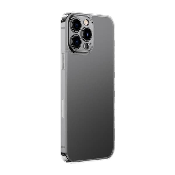 Baseus iPhone 13 Pro Max Skal Frosted Glass med Gelram - Transparent