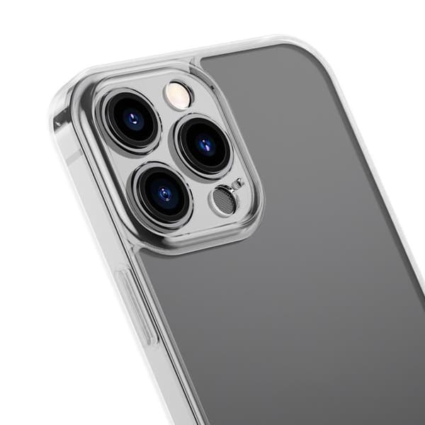 Baseus iPhone 13 Pro Max Skal Frosted Glass med Gelram - Transparent