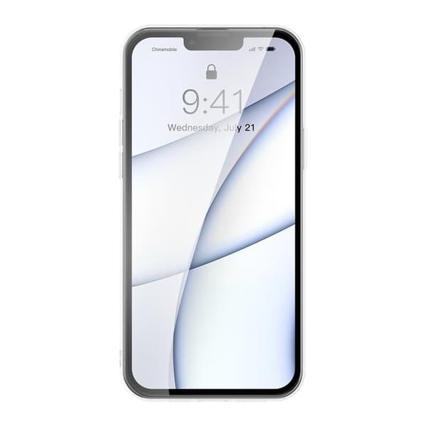 Baseus iPhone 13 Pro Max Skal Frosted Glass med Gelram - Transparent