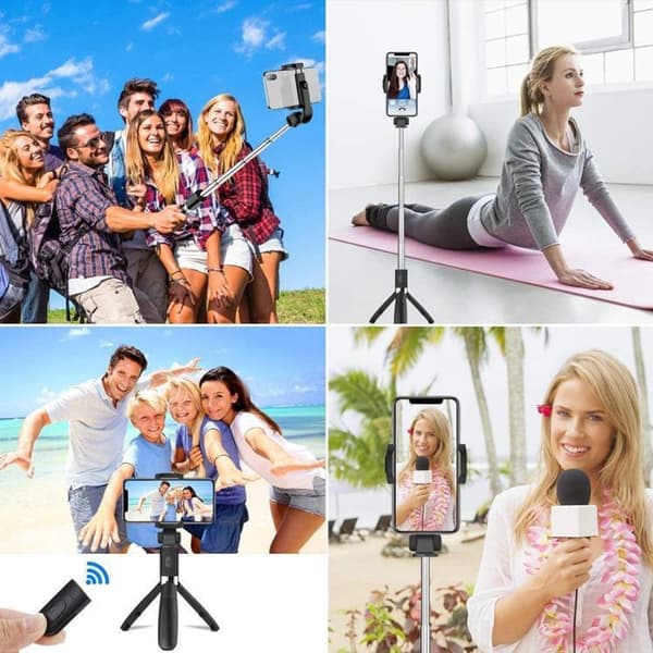 Trådlös Selfiestick Tripod L01S - Svart