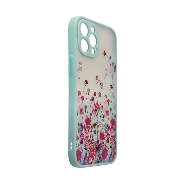 iPhone 13 Pro Max Skal Design Floral - Blå