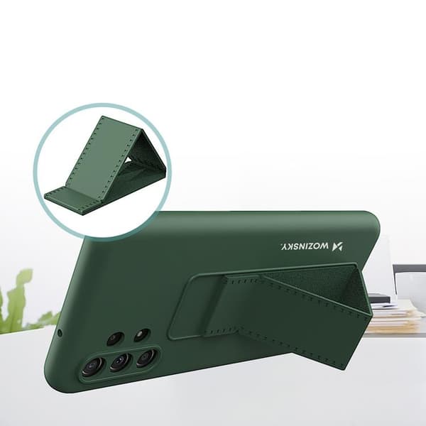 Wozinsky Galaxy A13 5G Skal Kickstand Silicone - Marinblå