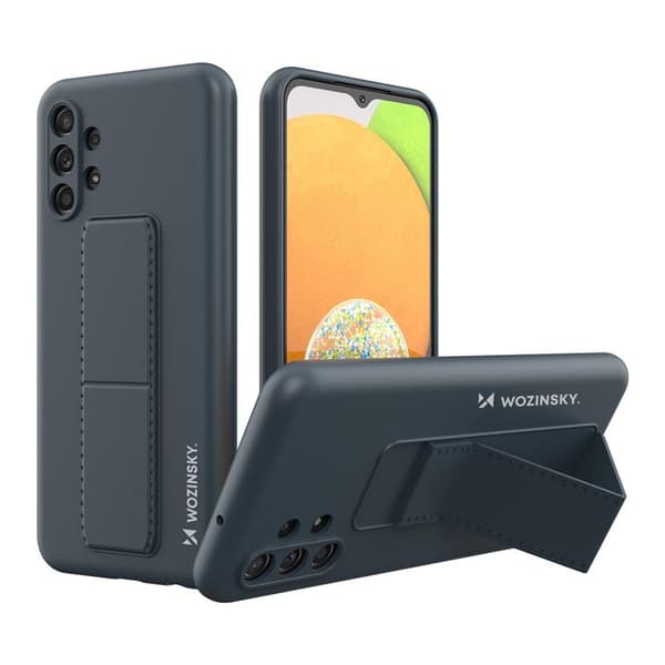 Wozinsky Galaxy A13 5G Skal Kickstand Silicone - Marinblå