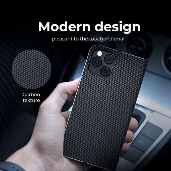 Forcell iPhone 11 Fodral Luna Carbon - Svart