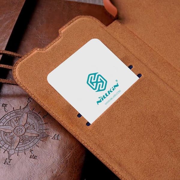 Nillkin Galaxy A73 Fodral Qin läder Holster - Röd