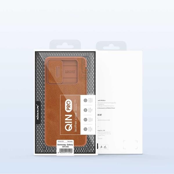 Nillkin Galaxy A73 Fodral Qin läder Holster - Röd