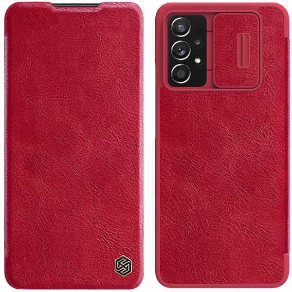 Nillkin Galaxy A73 Fodral Qin läder Holster - Röd